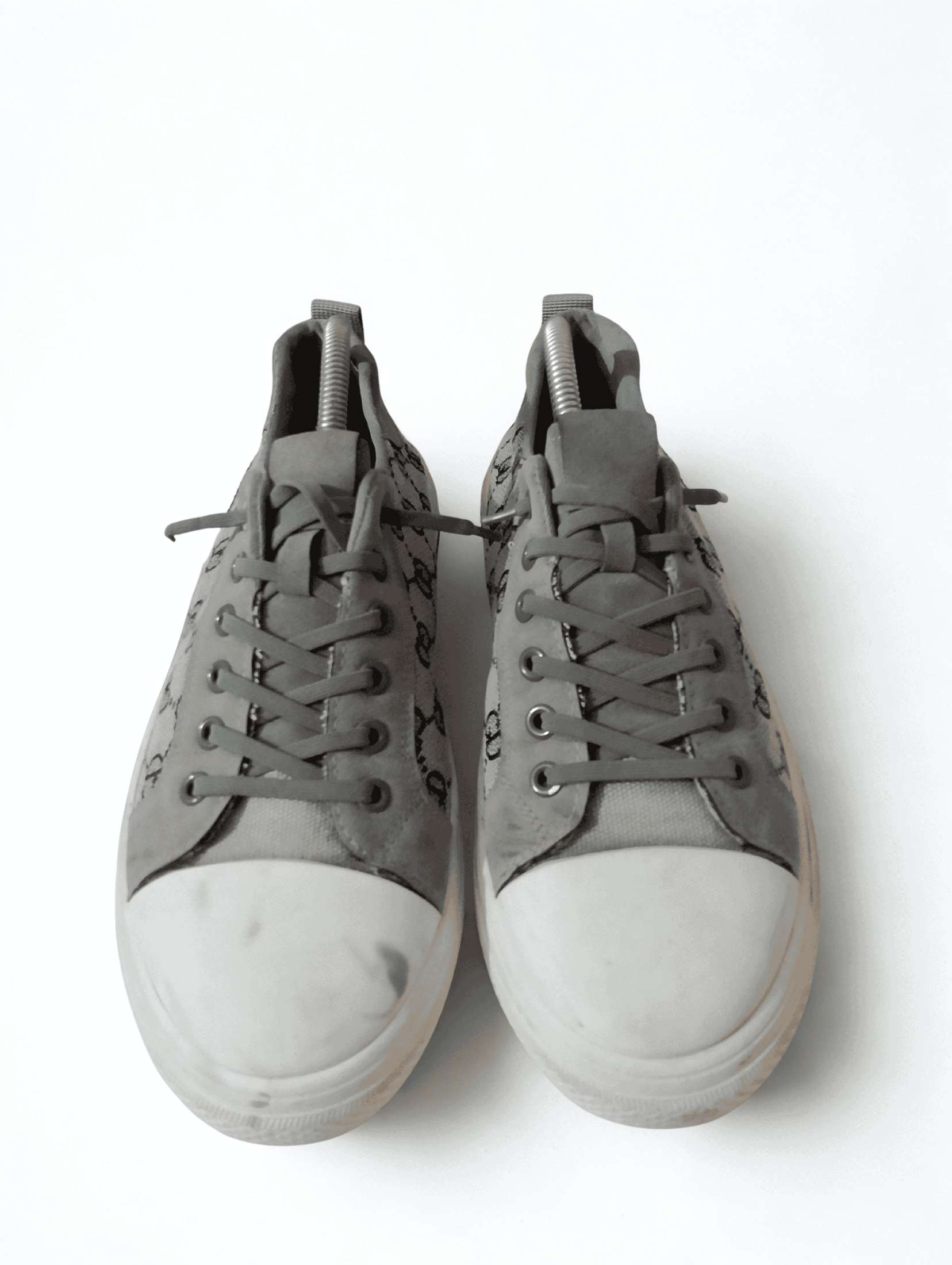 Men’s Grey Casual Canvas Sneakers – Comfortable Everyday Lace-Up Shoes