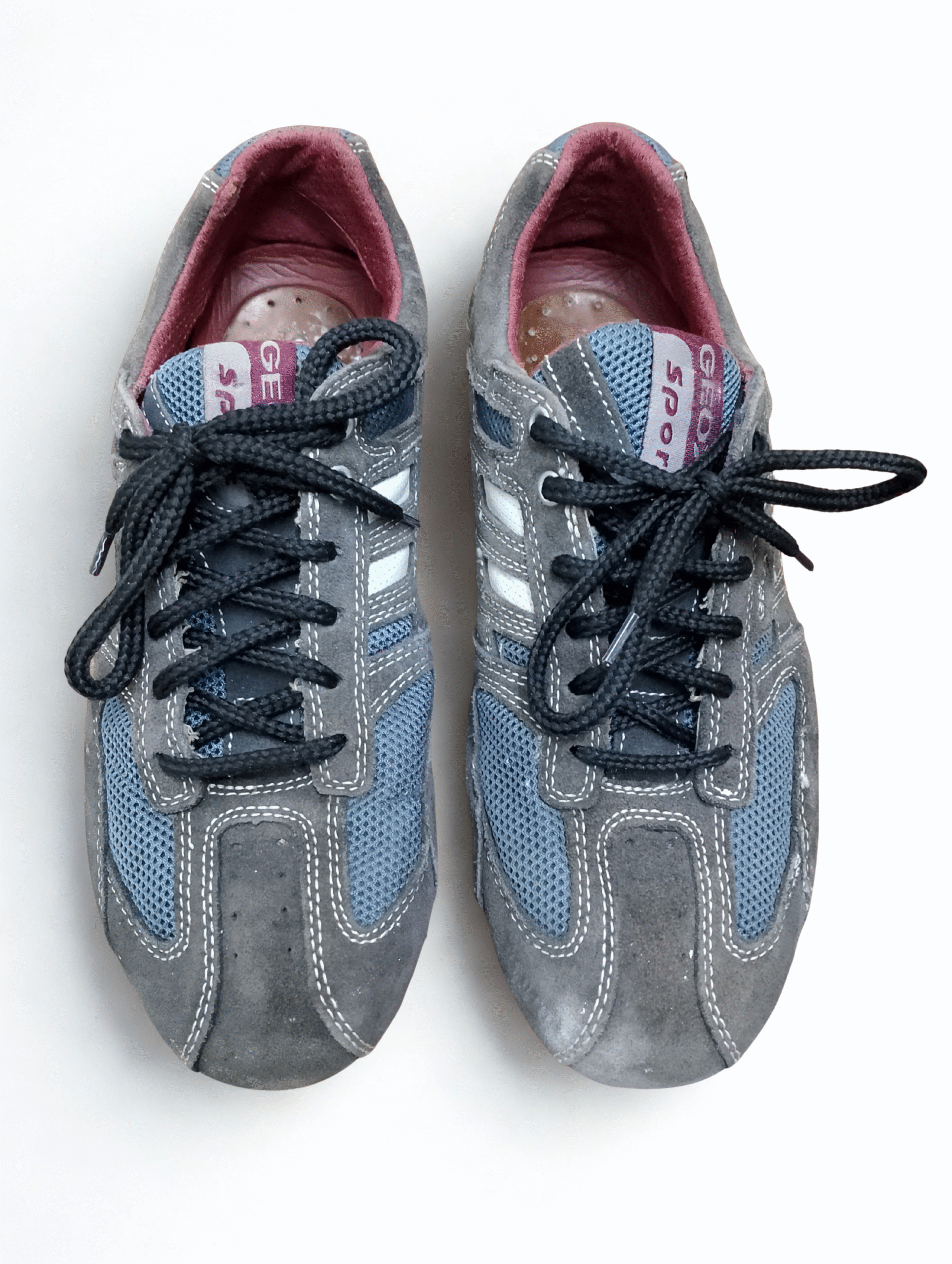 geo sport mesh & suede casual sneakers