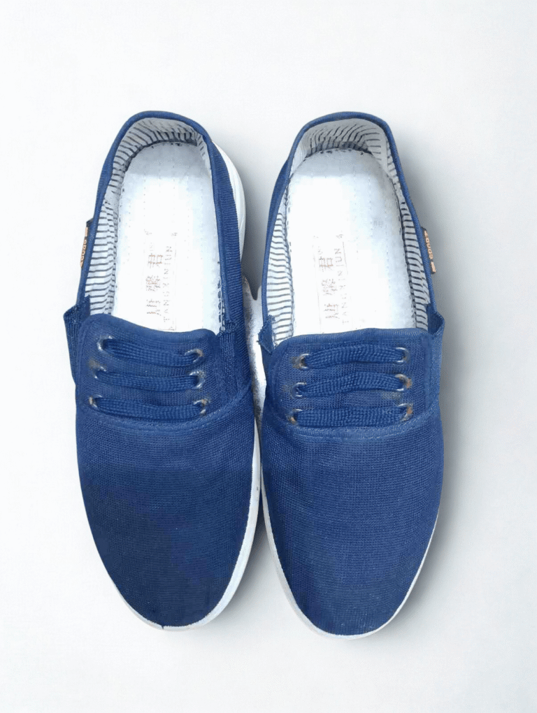 navy blue casual canvas shoes