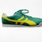 green & yellow performance trainer sneakers