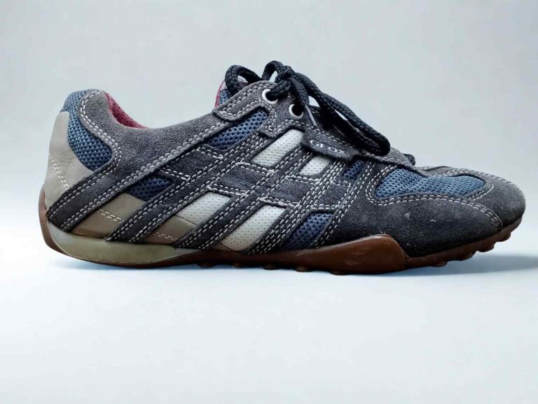 geo sport mesh & suede casual sneakers