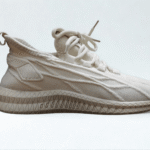 ivory knit performance sneakers with cushioned sole